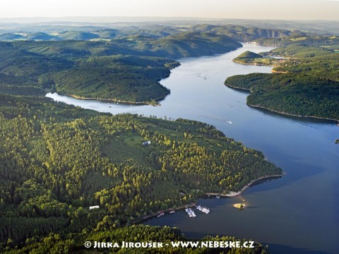 Orlická přehrada po proudu /J679