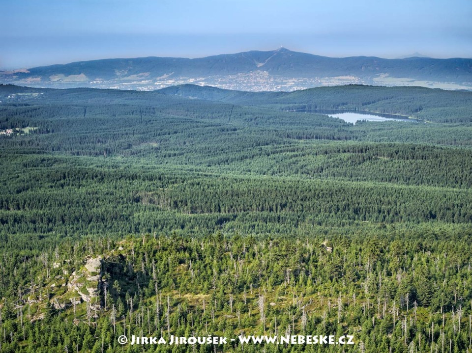 Holubník, vodní nádrž Bedřichov, Liberec, Ještěd /J383